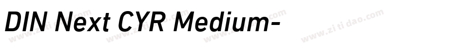 DIN Next CYR Medium字体转换